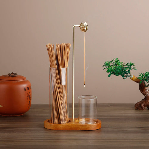 Clear Glass Incense Stand
